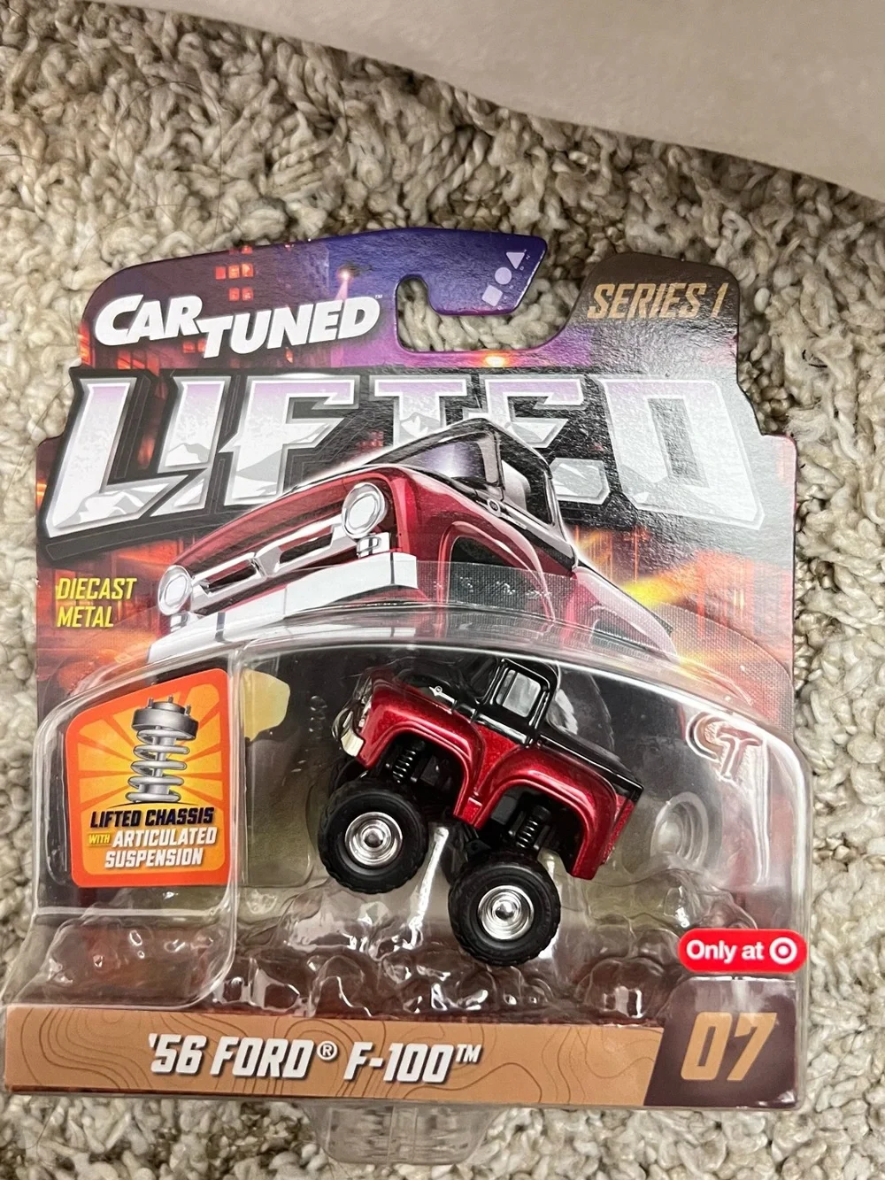 Car-Tuned Lifted Series 1 1956 Ford F-100 1:64 Diecast